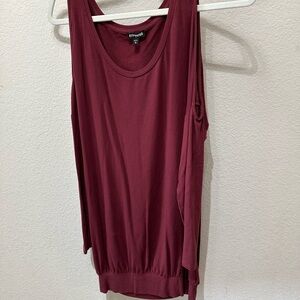 Express Red Relaxed Sleeveless Mini Dress